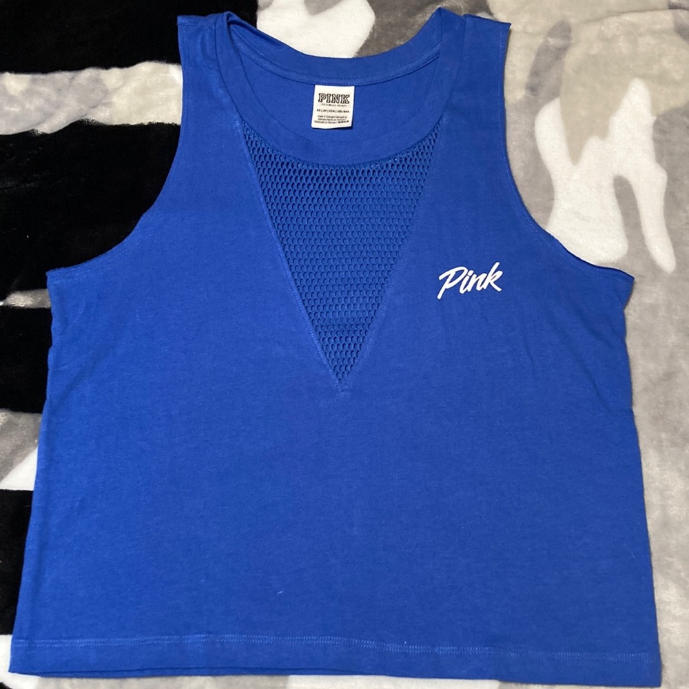 Vs pink cropped muscle tank